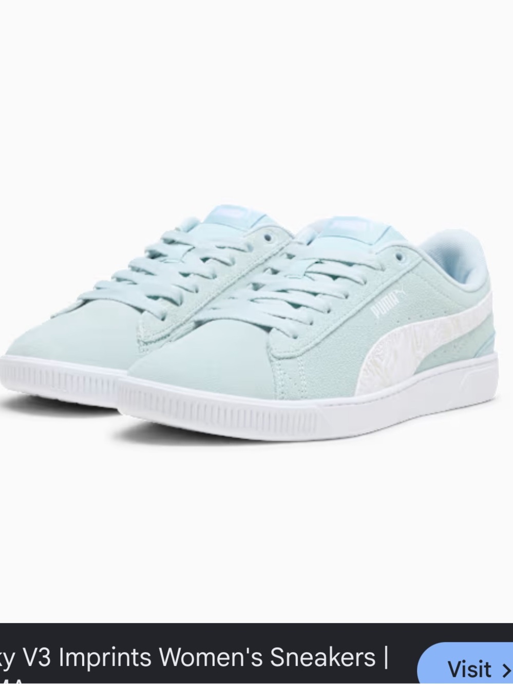 PUMA Vikky V3 Imprints Women's Sneakers - Mint & White